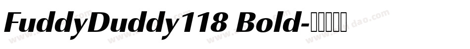 FuddyDuddy118 Bold字体转换